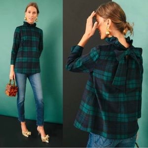 Tuckernuck Black-watch plaid Faye top